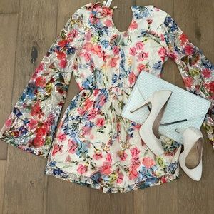Short romper floral